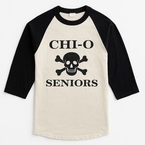Vintage Chi Omega Seniors Bid Day Baseball Shirt